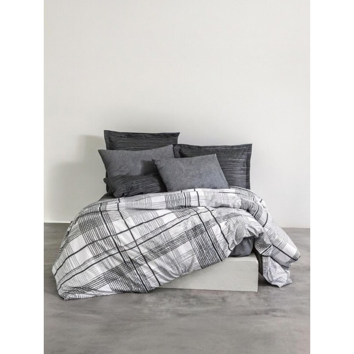 Pościel 100% bawełna 22 Owce - MODERN krata szary