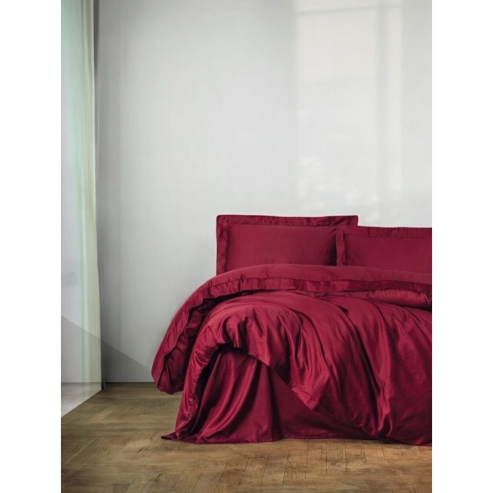 Pościel bawełna satynowa 22owce - ELEGANT bordo