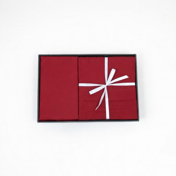 Pościel bawełna satynowa 22owce - ELEGANT bordo