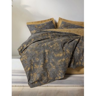 Pościel 100% bawełna 22 Owce - DUAL musztarda + grafit